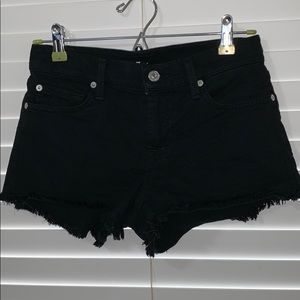 Women’s black cut off jean shorts